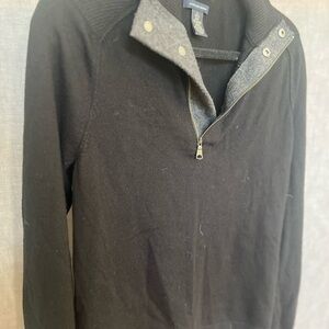 Banana Republic Black Zip-Up Sweater